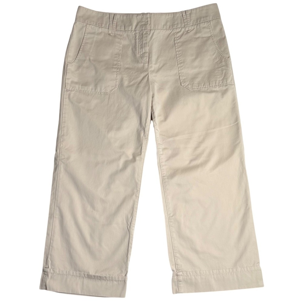 Tommy Hilfiger Max-Max Cotton‎ Crop Pants KhaTan Women's Size 12